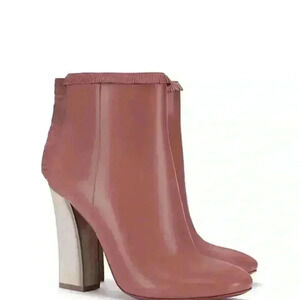 NIB Tory Burch Bandelier Fringe 110mm Bootie Size 8 in Cognac Cream